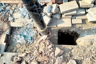 O Heraldo reportage pays off; dept directs contractor  to rectify error, lay new foundation for electric poles