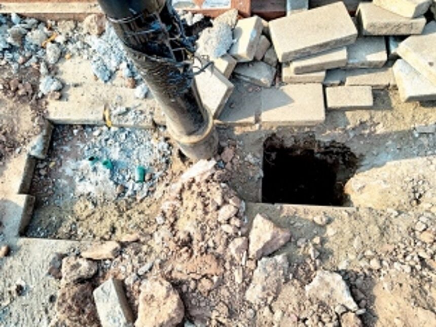 O Heraldo reportage pays off; dept directs contractor to rectify error, lay new foundation for electric poles