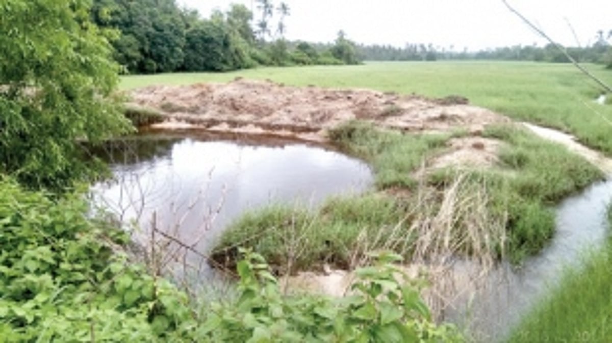 Officials inspect illegal land filling site at Sernabatim