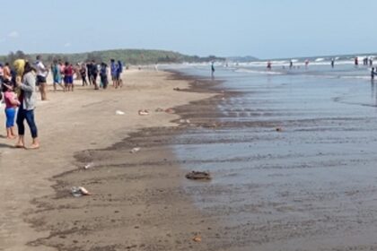 Oil washes ashore Mandrem beach