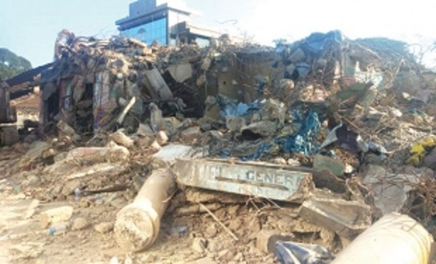 Old CCMC building demolished,  10 yrs after it was declared unsafe