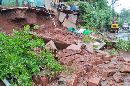 Old Retaining Wall Collapses in Chimbel’s Rambhuvan Wado