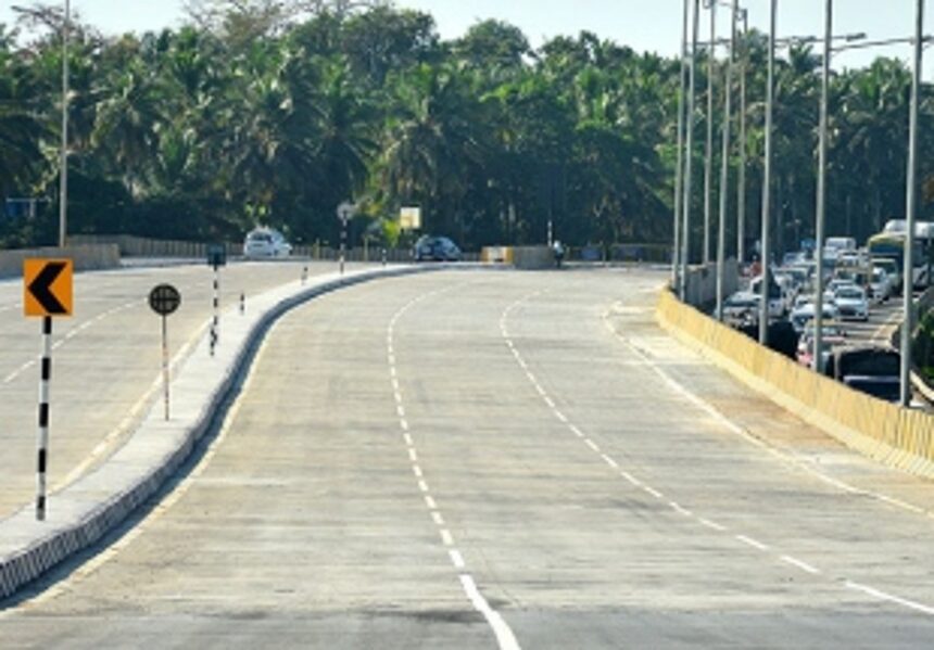 One half will open, wait for the other half of the Zuari Bridge to start