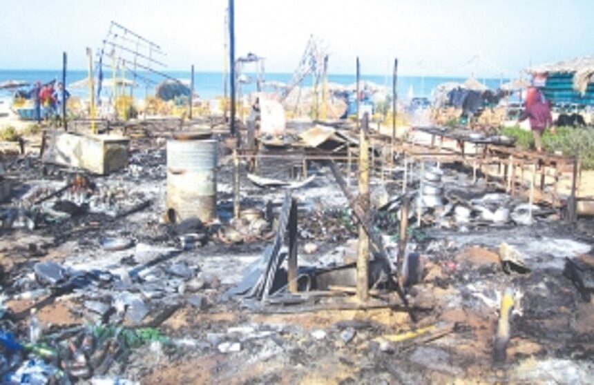 One more shack goes up in flames at Calangute 1 One more shack goes up in flames at Calangute