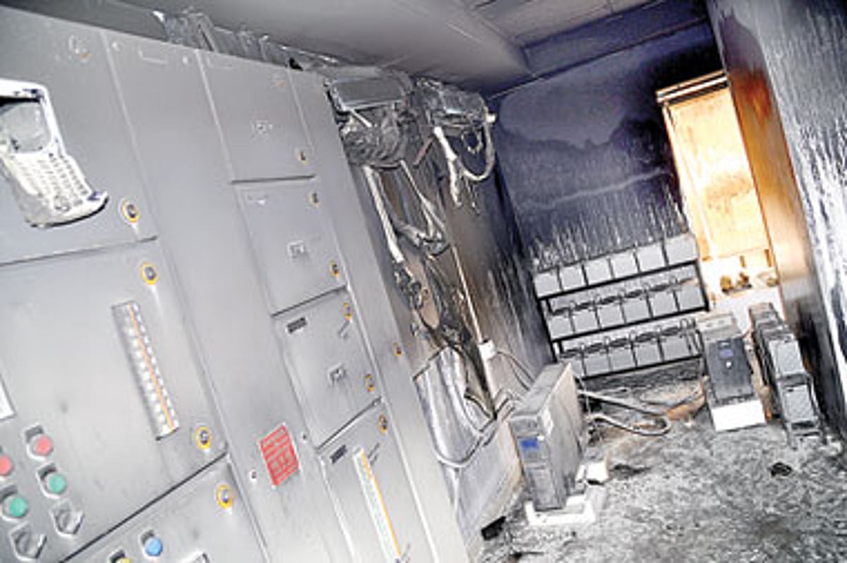 One of the sections that caught fire in the SBI Life Insurance office