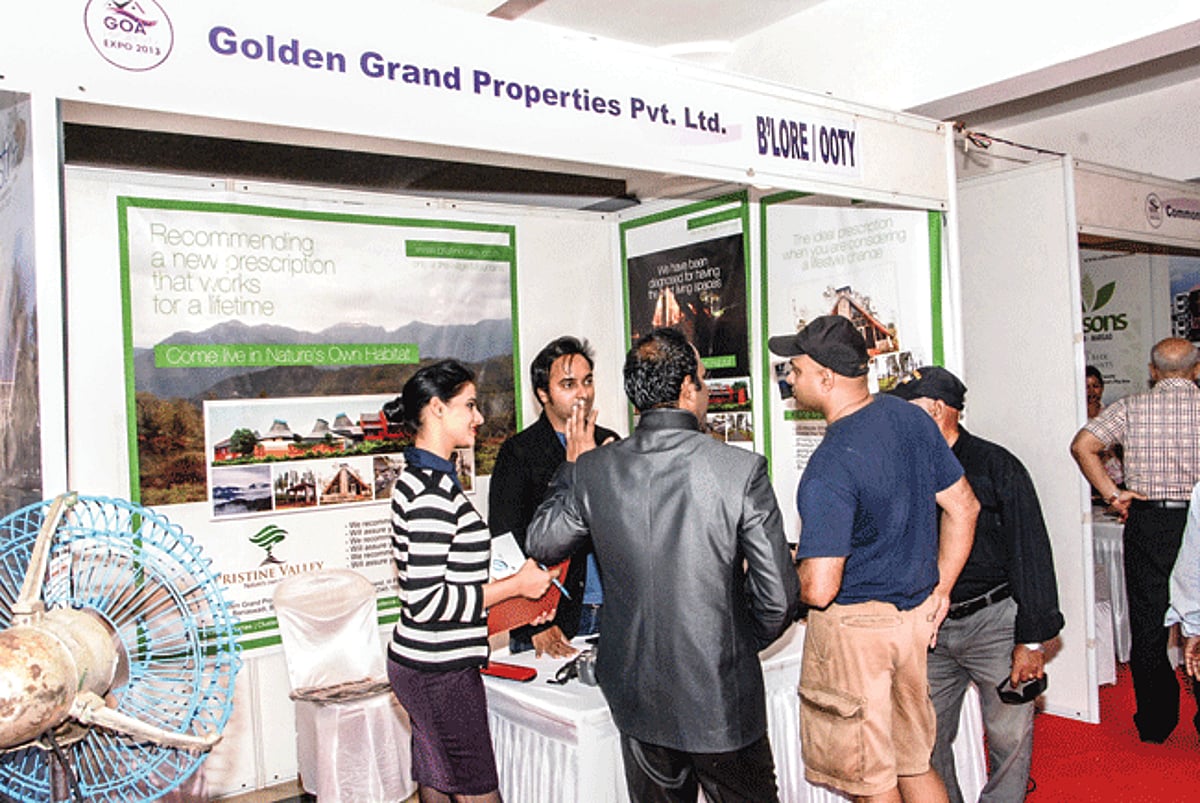 One of the stalls at the Property Expo 2013 at the Ravindra bhavan, Margao on Sunday.