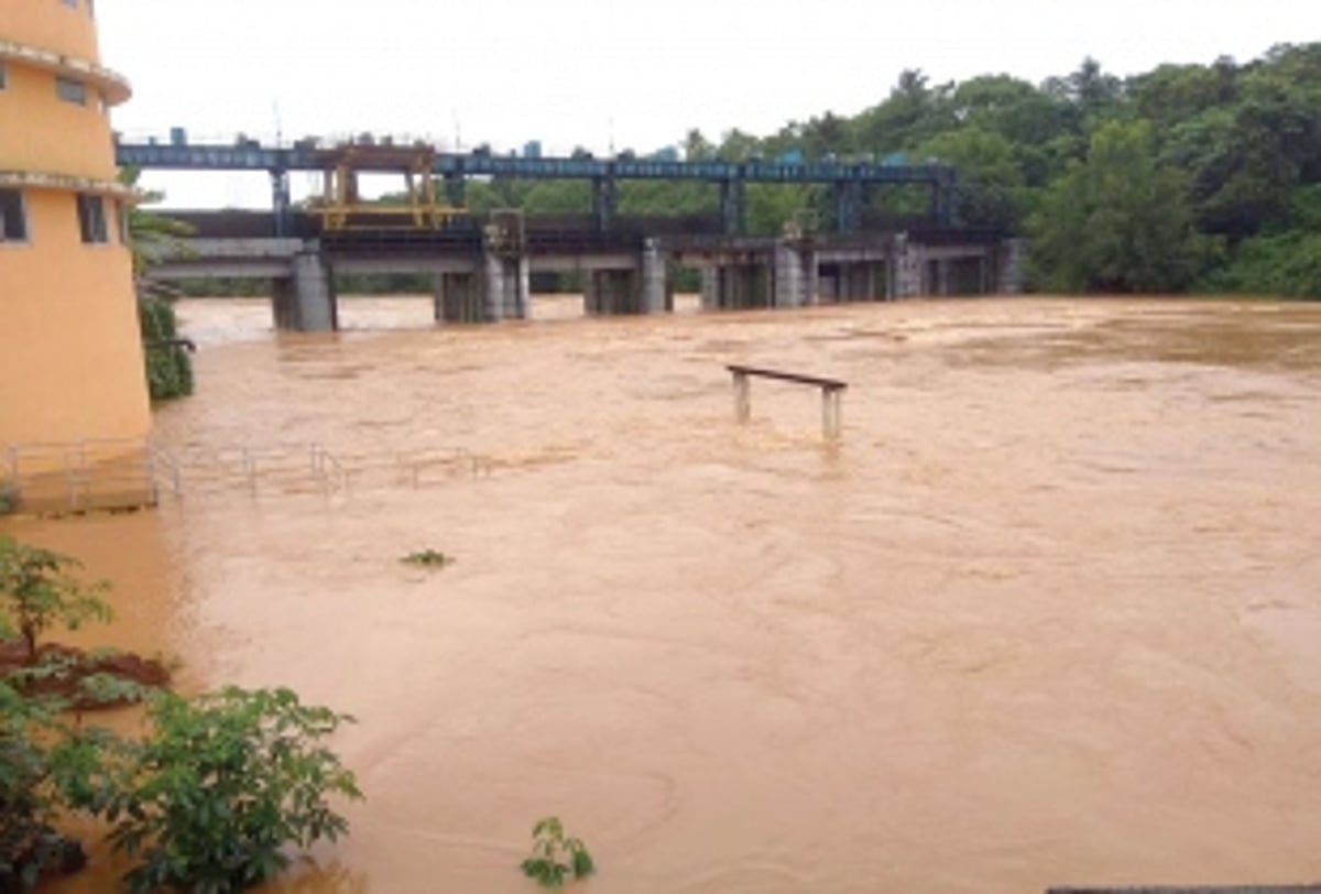Opa-Khandepar river turns  turbid due to heavy rainfall