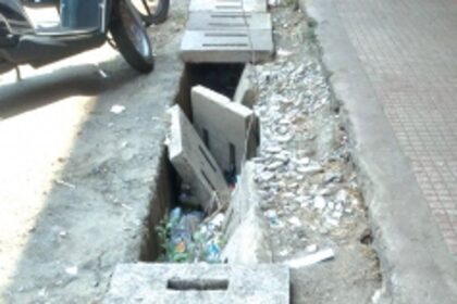 Open drain in Vasco covered