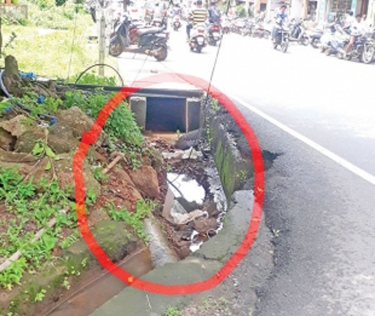 Open drain posing danger at Mapusa