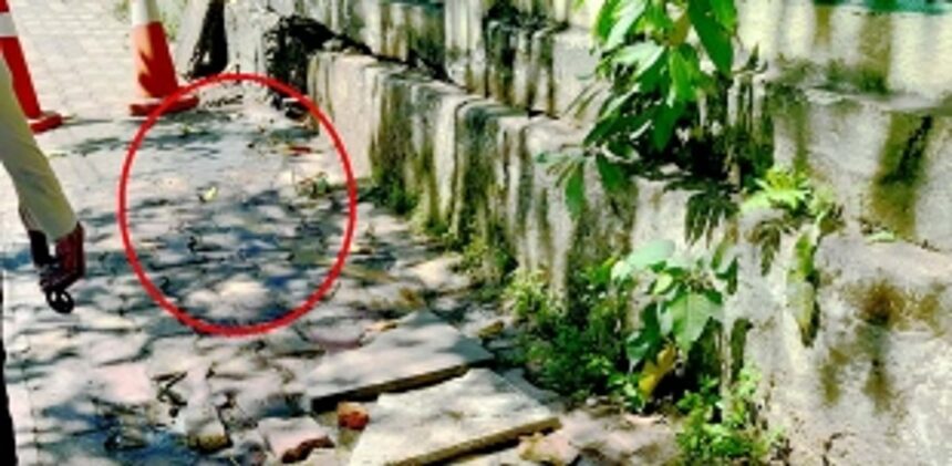 Overflowing septic tank at South Goa Police Headquarters a cause of woe for students, parents 1 Overflowing septic tank at South Goa Police Headquarters a cause of woe for students, parents