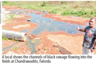 Overflowing sewage from choked chambers sullies fields, contaminates wells in Fatorda