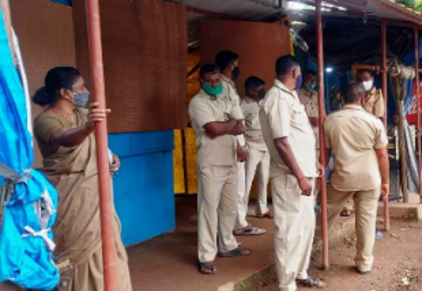 Owner removes alleged illegal gadda from Margao KTC bus stand