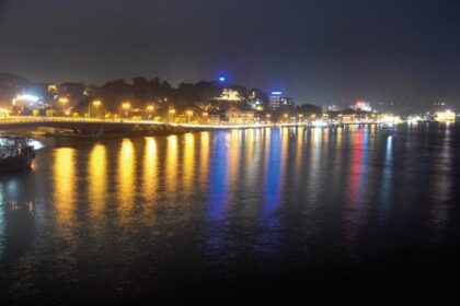 PANJIM BY NIGHT: The Capital City glows with warm hues of streetlights.