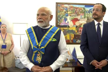 PM Modi Receives Cyprus’ Top Civilian Award from President Christodoulides