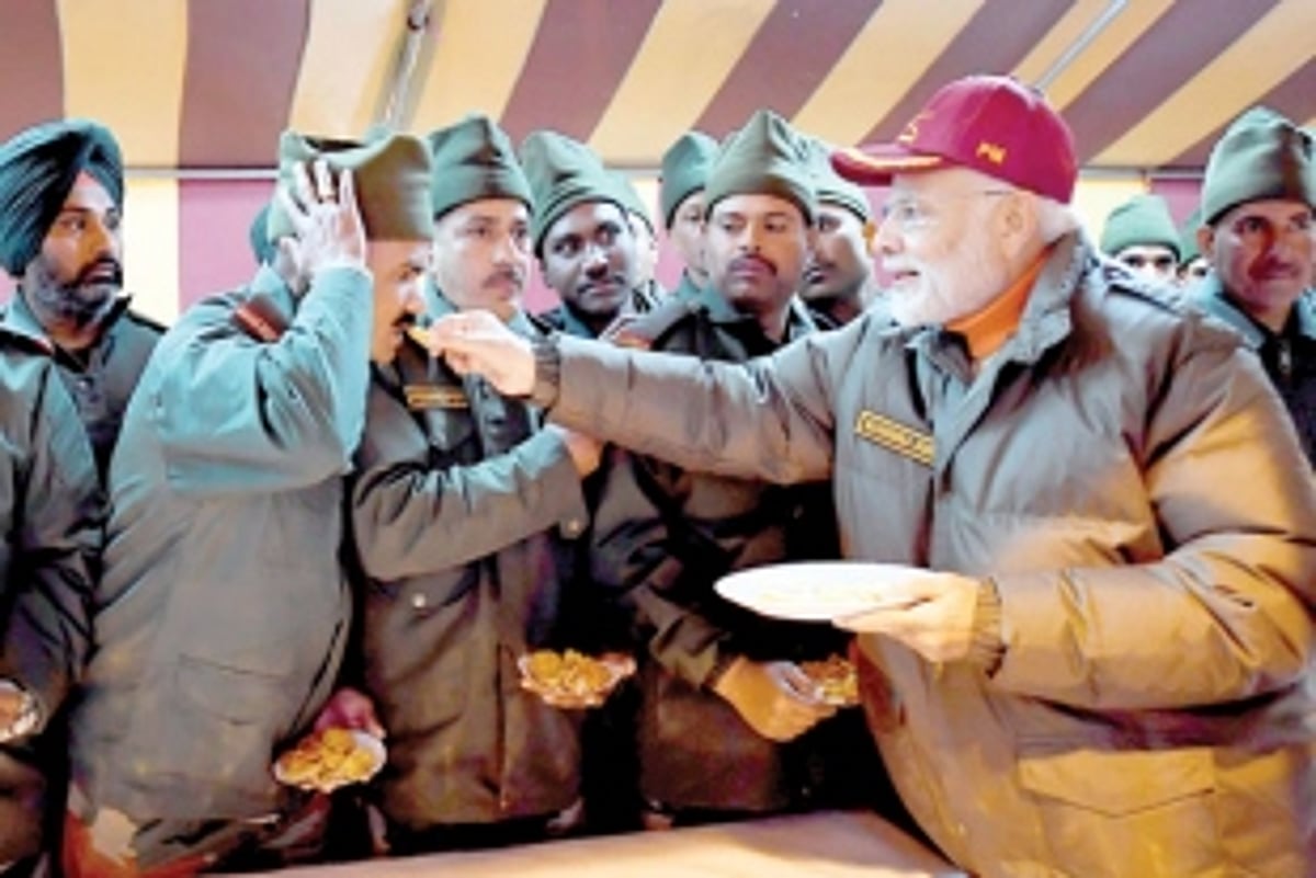 PM Modi celebrates Diwali with soldiers near India-China border