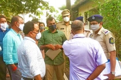 PWD Min inspects site that will house Sanguem Police Station on a temp basis