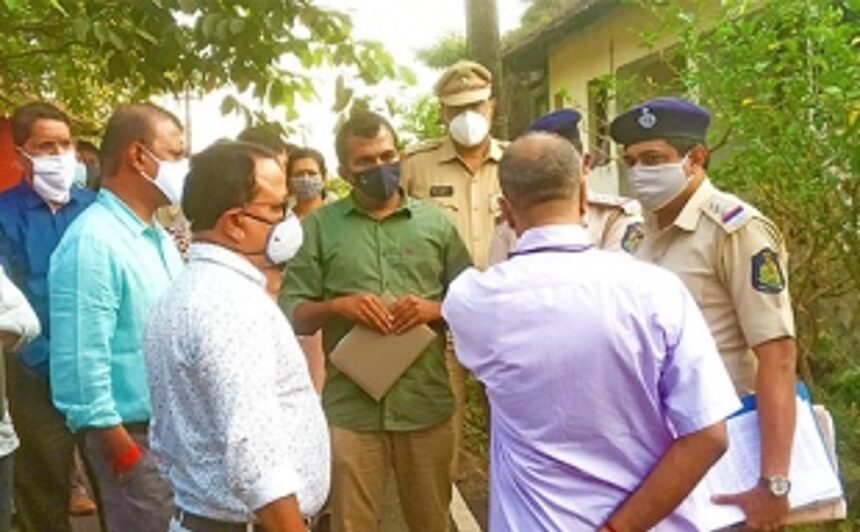 PWD Min inspects site that will house Sanguem Police Station on a temp basis