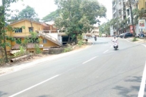 PWD paints speed breakers, road separator markings on Daag-Ponda road