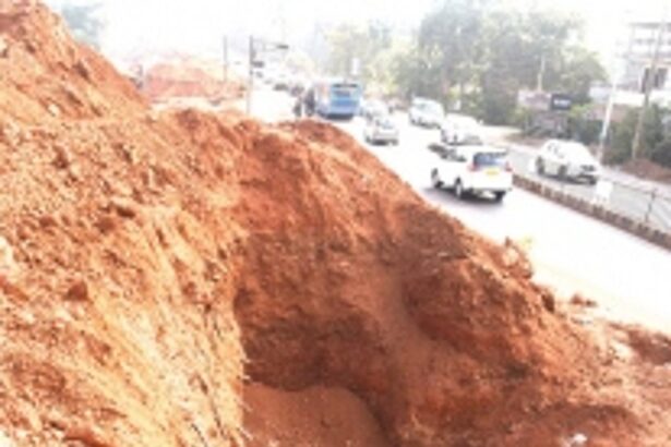 PWD upset Merces-Bambolim road  widening burying pipeline deeper