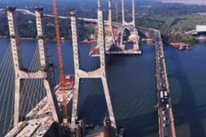 PWD’s final load  testing of new Zuari Bridge today