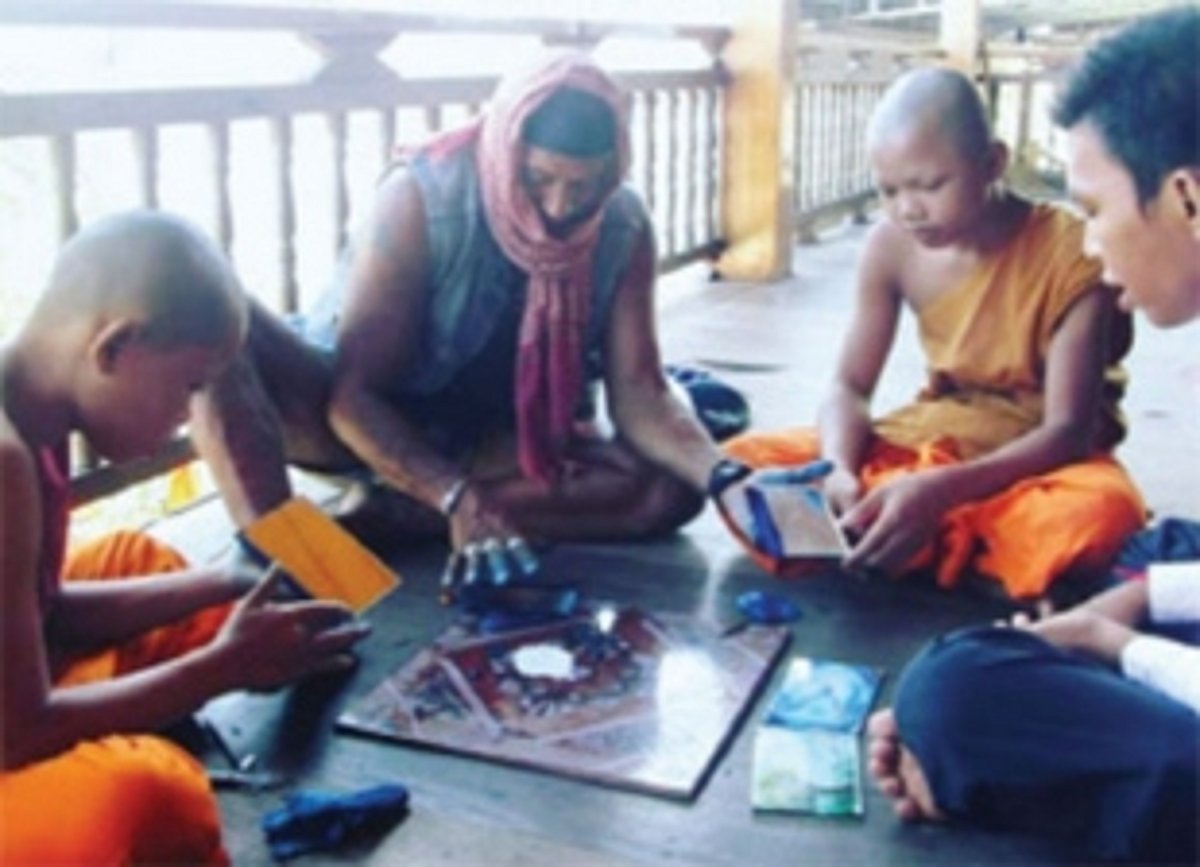 Painting hope with his fingertips