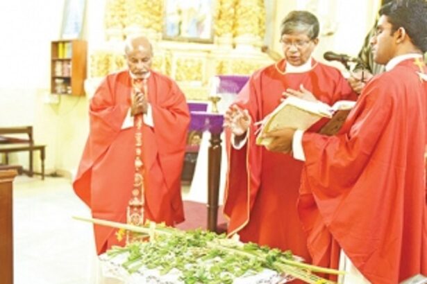 Palm Sunday at Curchorem  observed without congregation
