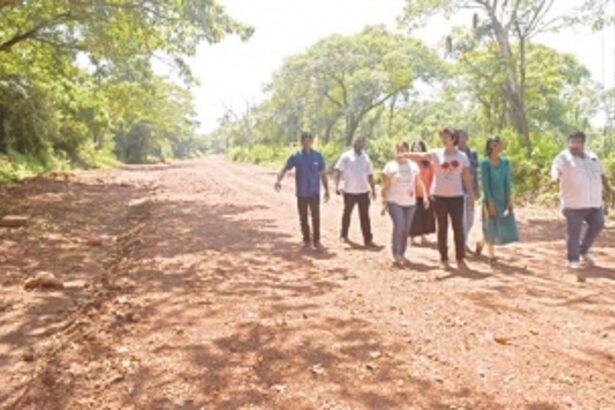 Panchayat orders stoppage of road work at Gawali-Moula