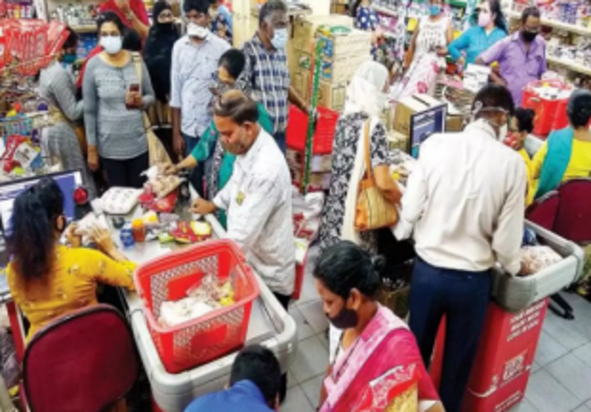 Panic buying leads to  increased basket sales