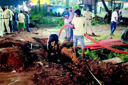 Panic in Zuarinagar after gas pipeline springs leak