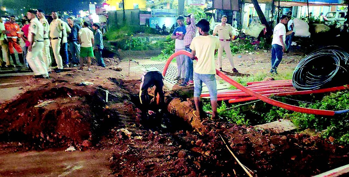 Panic in Zuarinagar after gas pipeline springs leak
