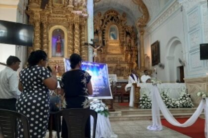 Parishioners of Raia bid farewell to Fr Clifton Fernandes, funeral to take place on Wednesday