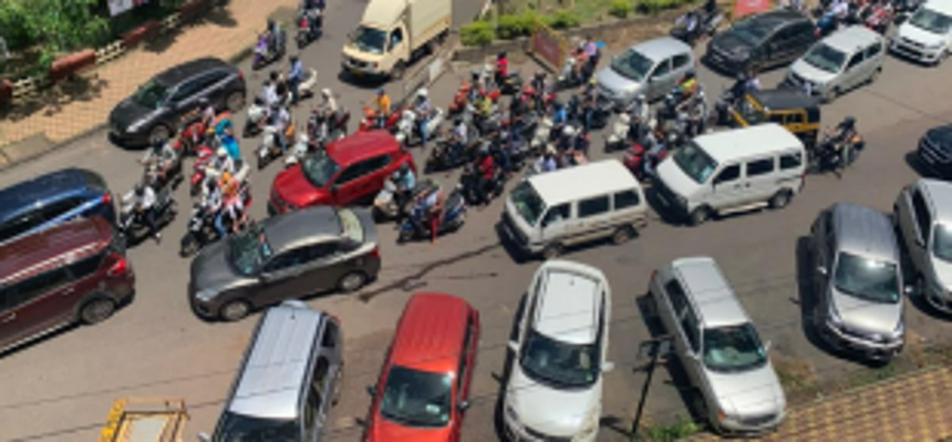Parking chaos at Margao 1 Parking chaos at Margao