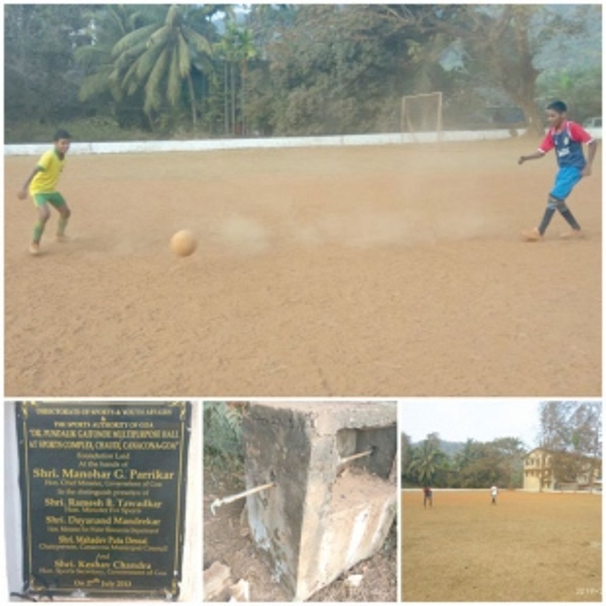 Pathetic condition of sports ground  at Canacona