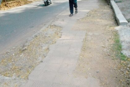 Pavement in Panjim awaits attention