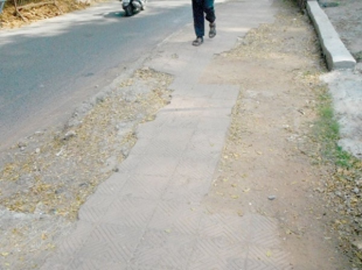 Pavement in Panjim awaits attention