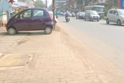 Pavement turns into parking lot in Vasco