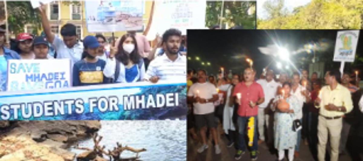 People across Goa gather to show solidarity with the Mhadei cause.