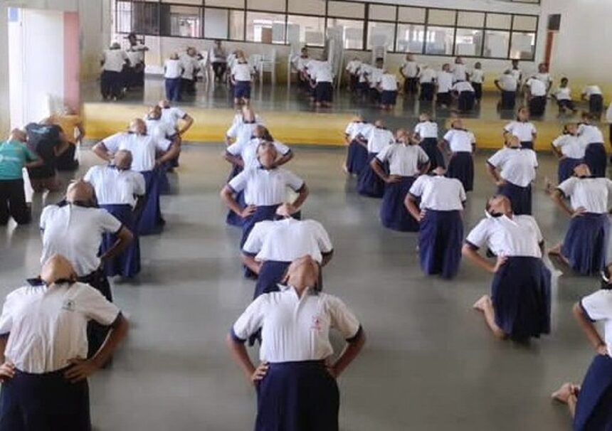 People’s HS, Panaji Marks 11th International Yoga Day with Enthusiasm 1 People’s HS, Panaji Marks 11th International Yoga Day with Enthusiasm