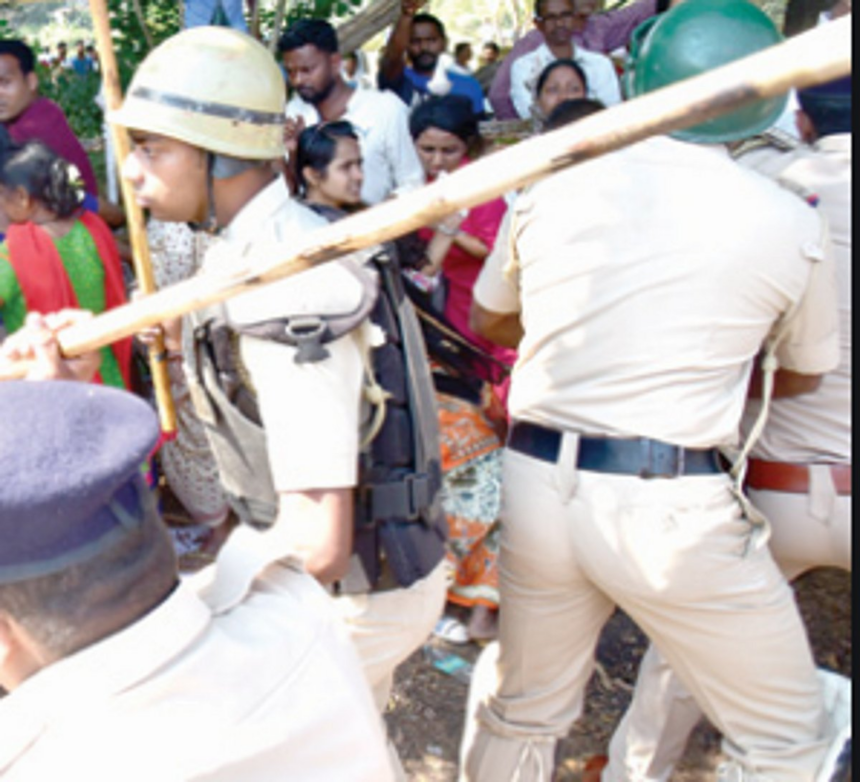 Pernem Cong condemns  lathi-charge on Tulaskarwadi, Nagzar villagers