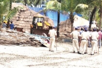 Pernem Dy Collector razes  structures violating CRZ norms