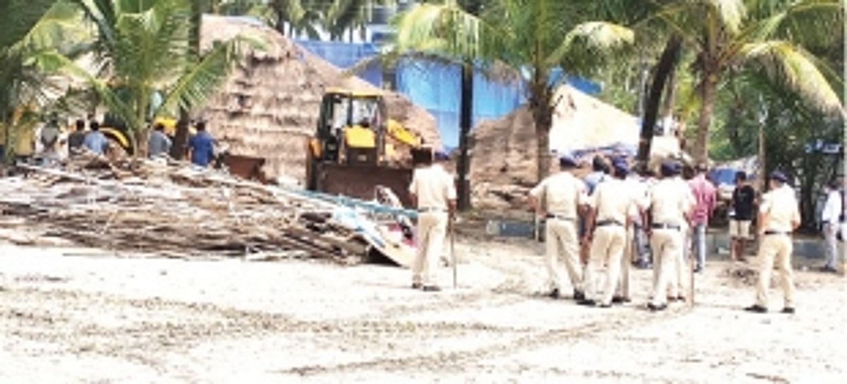 Pernem Dy Collector razes  structures violating CRZ norms