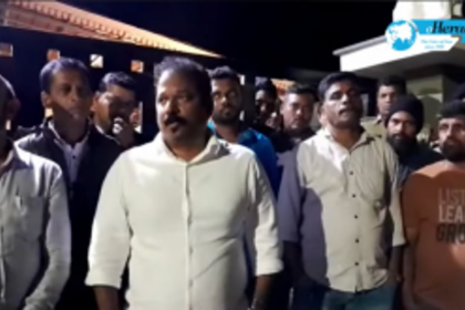Pernem Taxi drivers march to MLA Pravin Arlekar’s home over the status of the taxi counter at Mopa