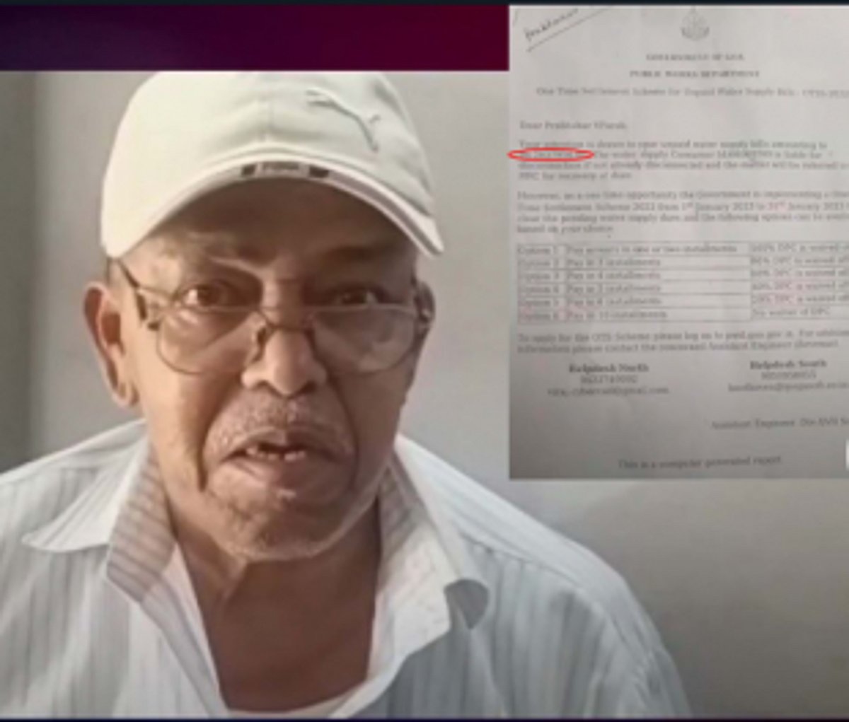 Pernem villager receives Rs 28 lakh water bill from PWD