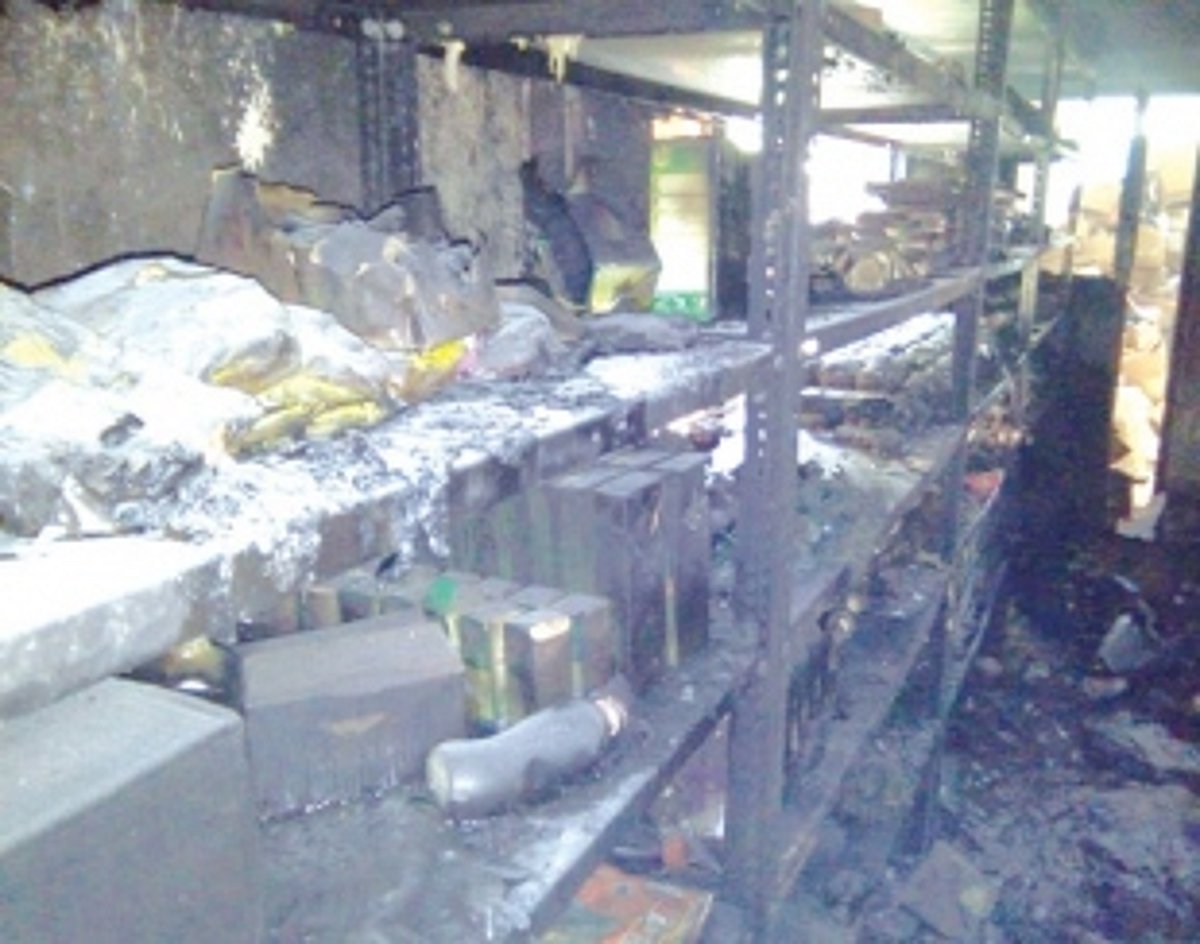 Pharma firm godown gutted at Ucassaim
