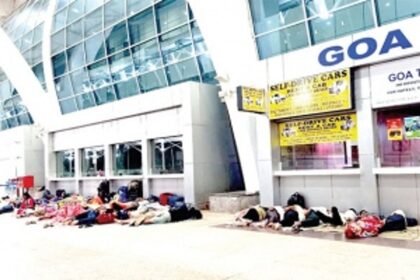 Photo of people sleeping at Dabolim airport goes viral, locals express disgust