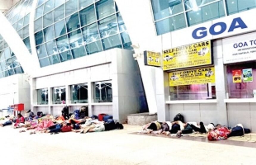 Photo of people sleeping at Dabolim airport goes viral, locals express disgust