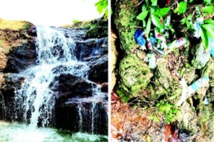 Picknickers dump broken beer bottles, waste at Verna spring