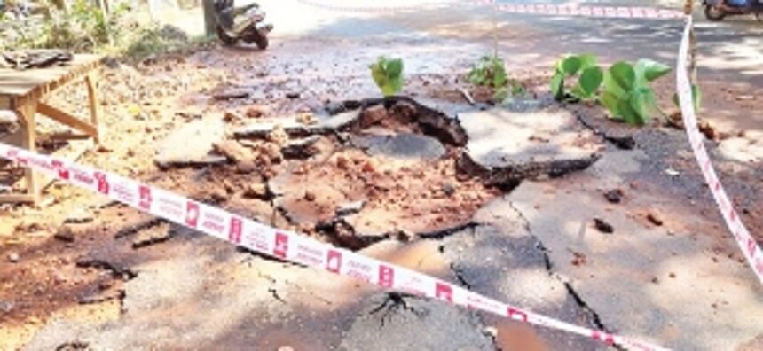 Pipeline burst at Siolim leaves MDR damaged