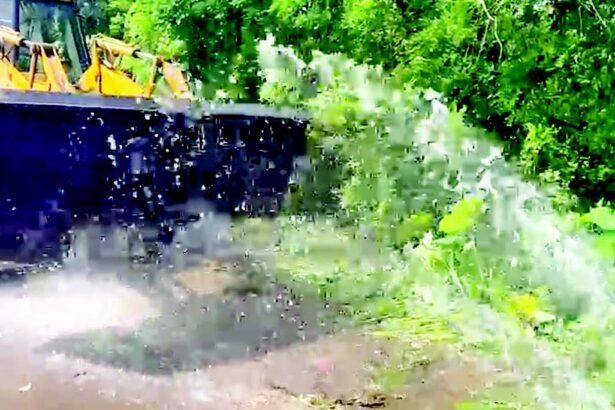 Pipeline bursts in Cacora after PWD uses excavator for bush clearing