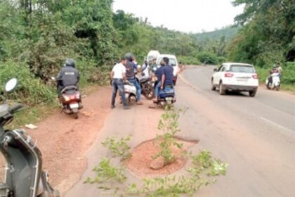 Police plaint filed against PWD, NHAI officials for neglecting potholes on Bethora road